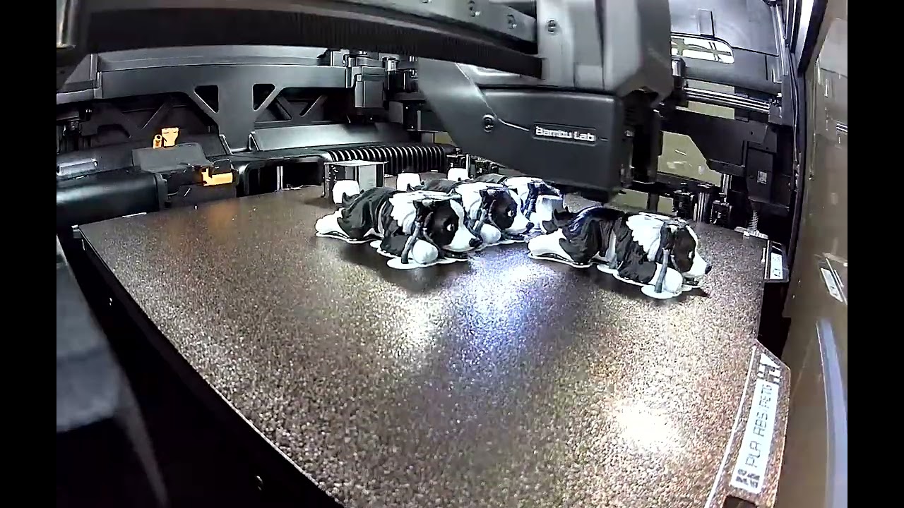 3d printed border collie time lapse h2c