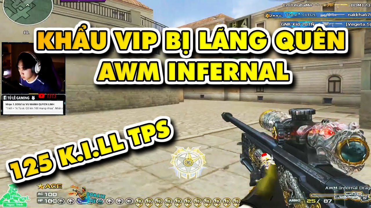 ☆ Khẩu VIP bị l&atilde;ng qu&ecirc;n khi M200 xuất hiện - AWM infernal Dragon 125 K.i.l.l - T&uacute; L&ecirc;