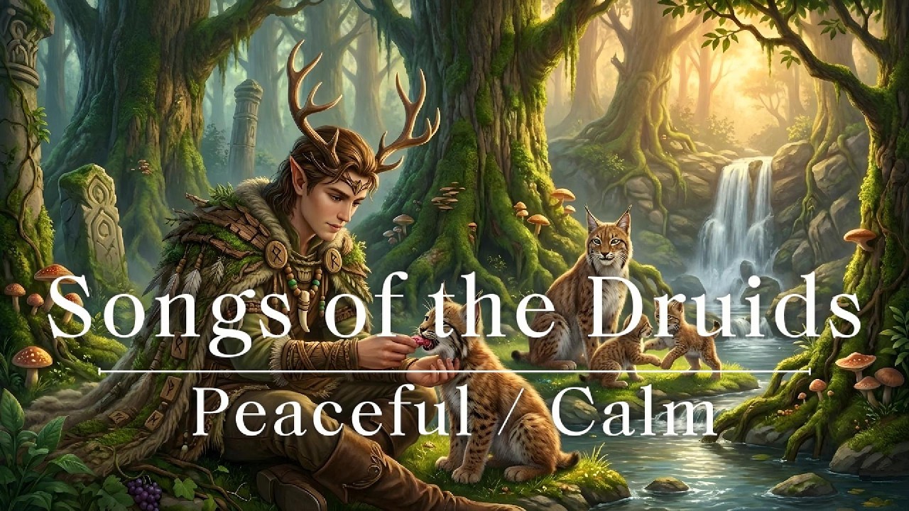 Druid Grove Inspired Music | Relaxing Celtic Flute, Harp & Viola | The Tongless Bard