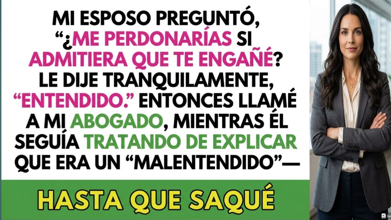 Mi esposo confesó una infidelidad. Le respondí tranquila: «Entendido». Lo que siguió lo cambió todo.