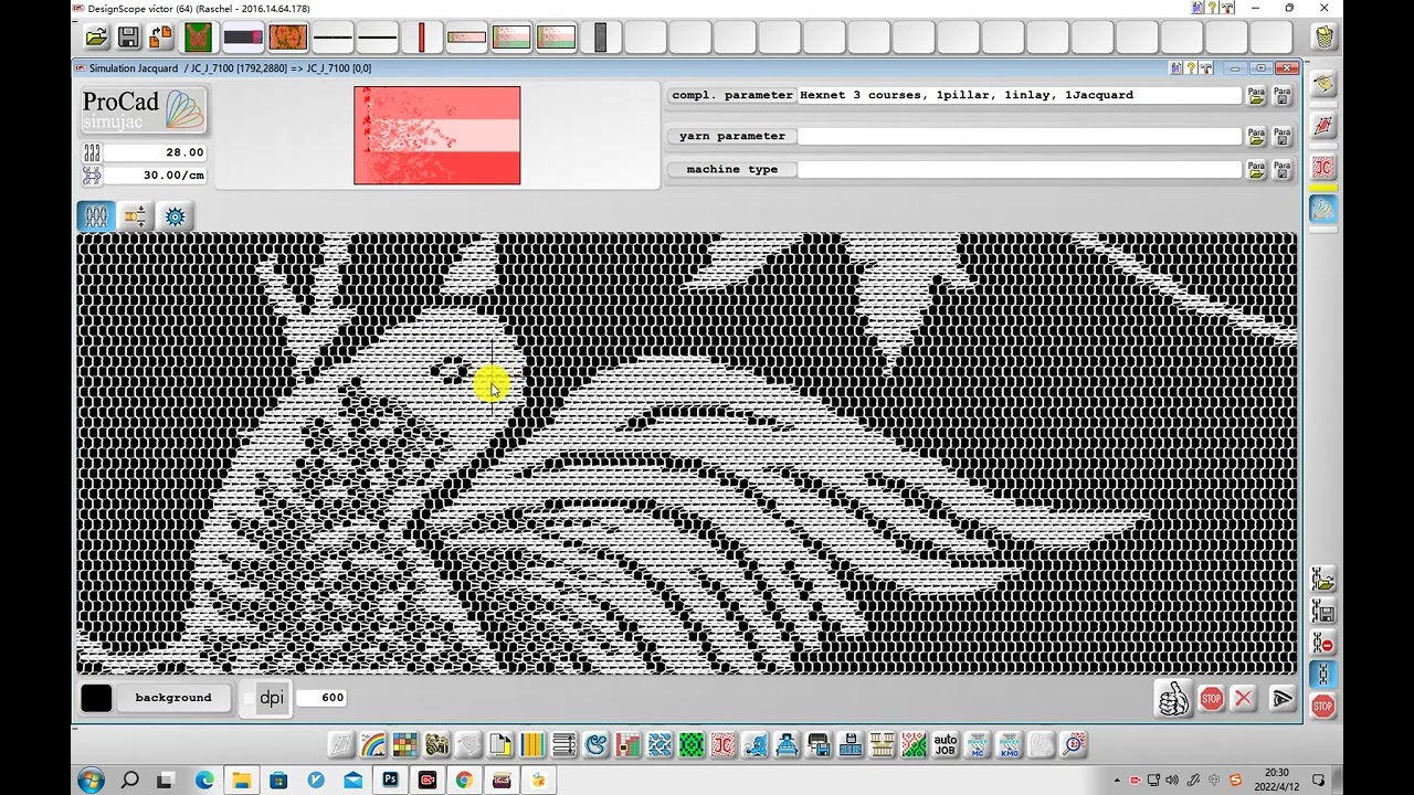 EAT DesignScope Raschel Analog Emulation RJPC4F