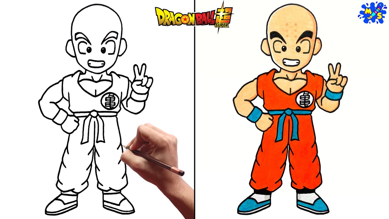 Krillin Drawing || How to Draw Krillin from Dragon Ball Super Step by Step
