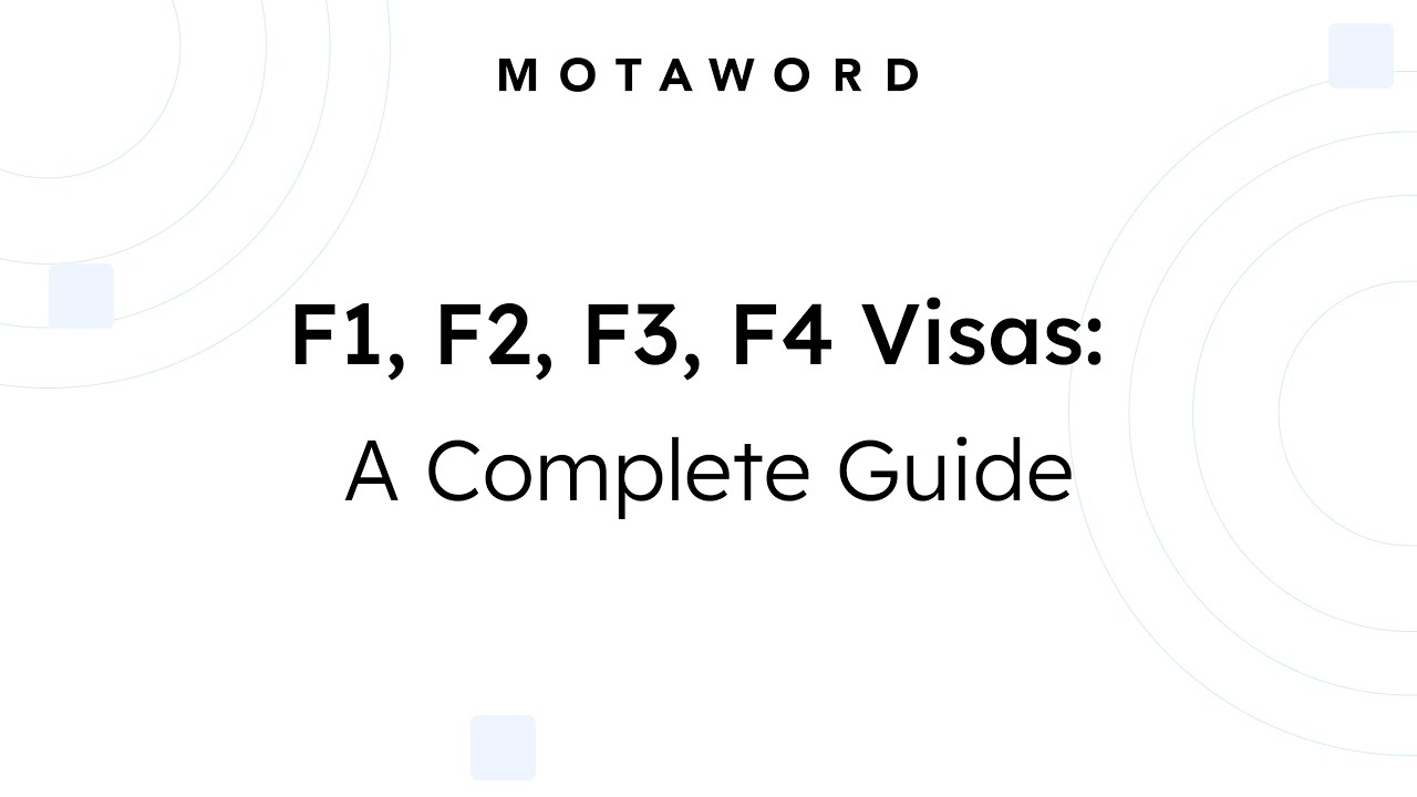 F1, F2, F3, F4 Family Visa categories: A Complete Guide