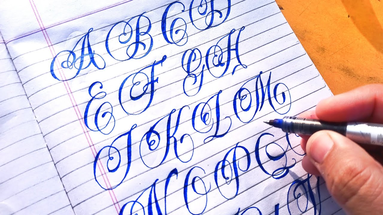How to Write Chicano tattoos lettering || Calligraphy A to Z tutorial for beginners