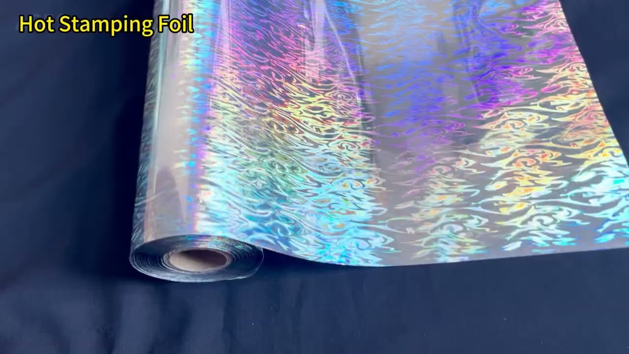 Rainbow Colorful Laser Hologram Holographic Hot Stamping Foil Heat Transfer Film Thickness for Lure