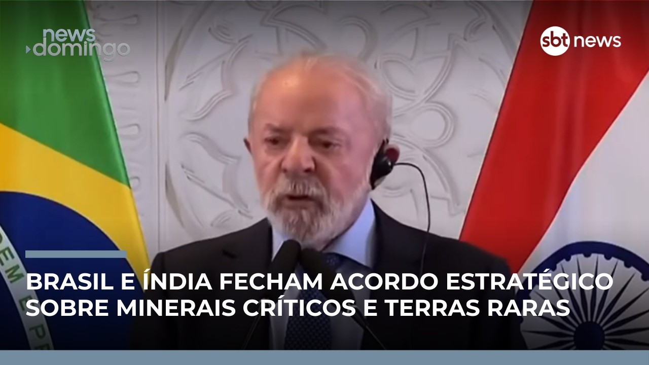 Brasil e Índia fecham acordo sobre minerais críticos e terras; especialista analisa | #NewsDomingo