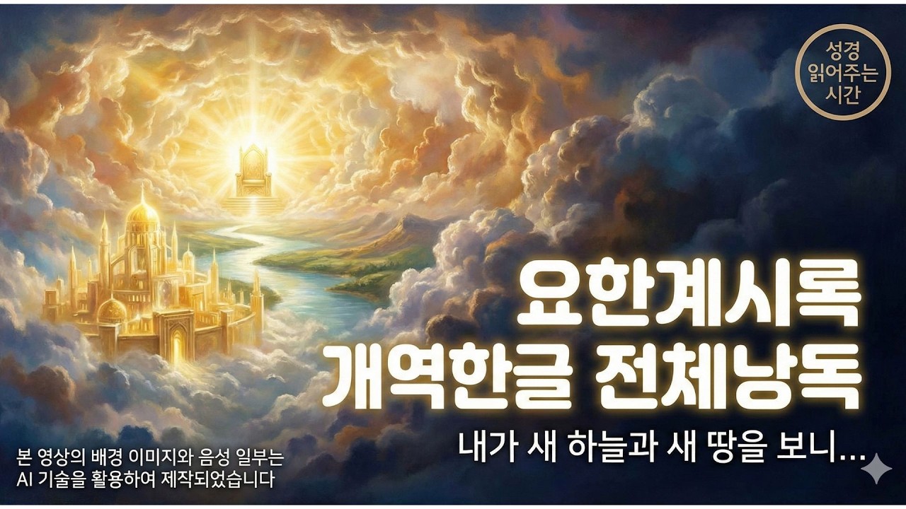계시록 한 번에 듣기 | 신약성경 마지막 책, 요한계시록개역한글전체듣기, 요한계시록