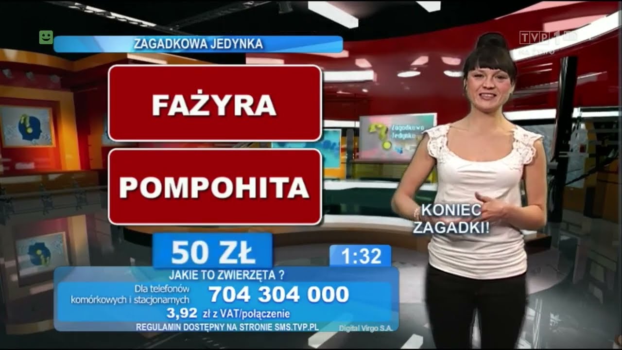Zagadkowa jedynka 24.02.2015 (TVP1)