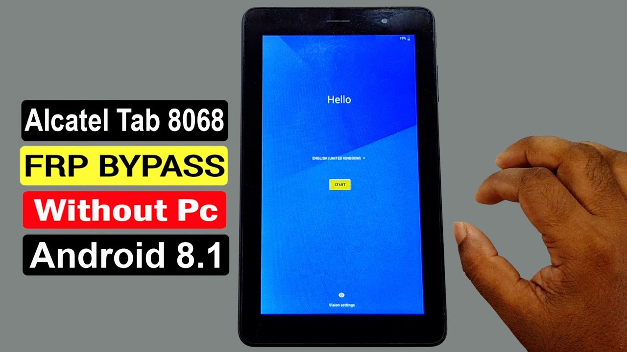 Alcatel Tab 8068 Frp Bypass / Reset Google Account Lock / Alcatel Tab 8068 Frp Unlock Without Pc |