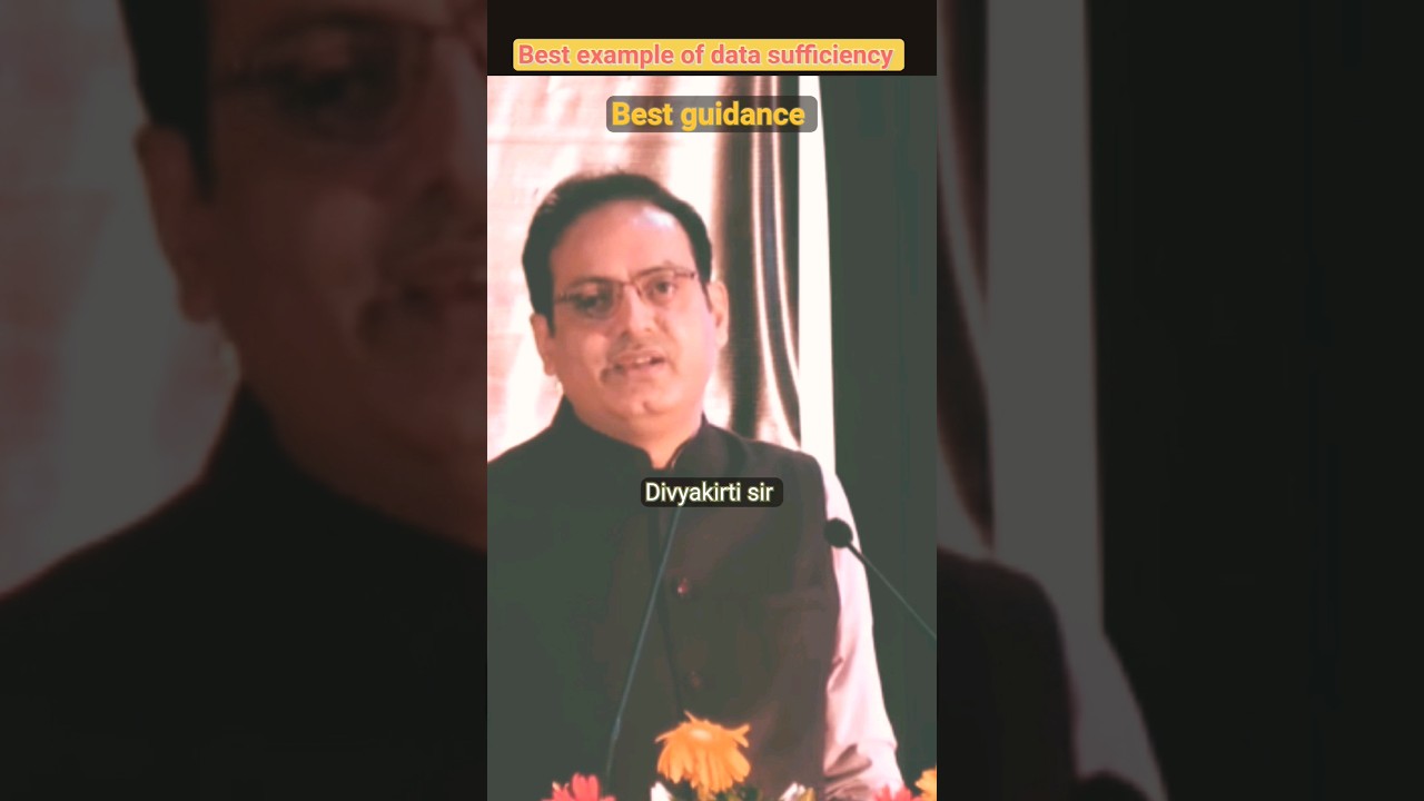 Best example of data sufficiency ll Divyakirti sir ll Sikkim youth convention ll #shortvideo#shorts