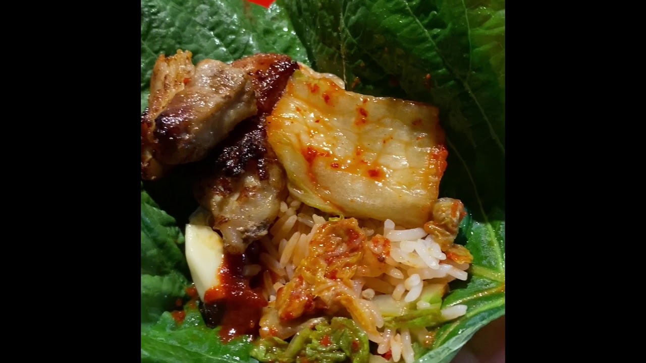 Korean Perilla leaf wraps