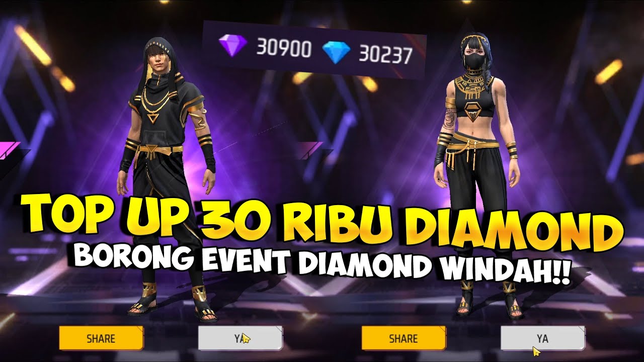 TOP UP 30K DM UNTUK BORONG EVENT DIAMOND UNGU !! Borong Event Diamond Windah Free Fire