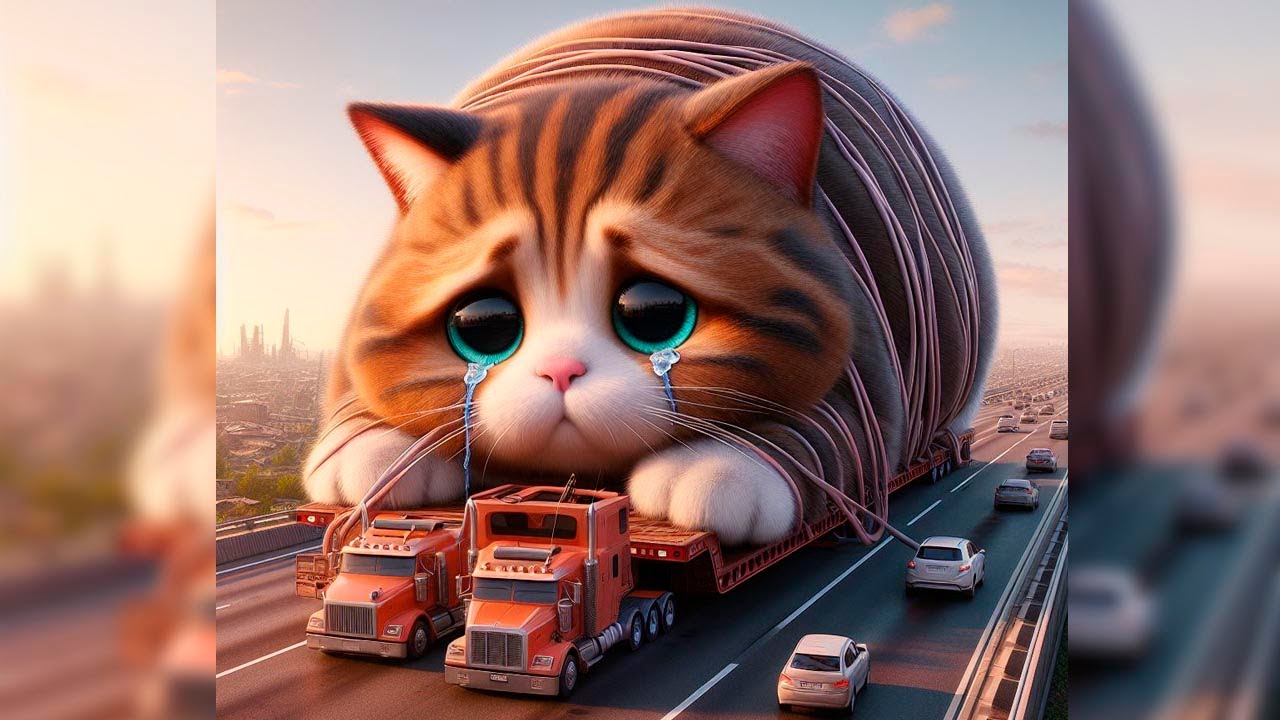 😿CUTE CAT BECOMES A GIANT😭