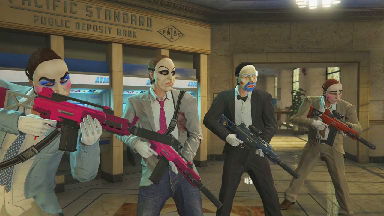 START OF THE BIG BANK HEIST (GTA 5 Heists Funny Moments) #9