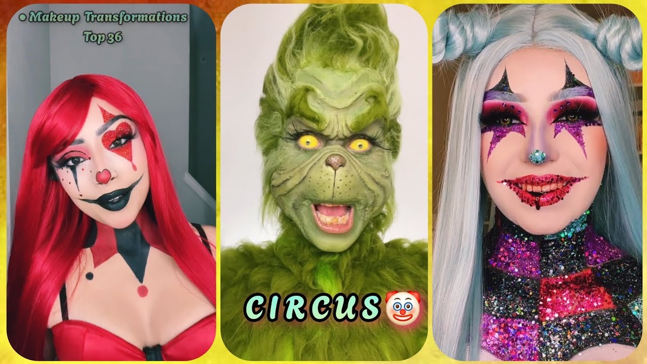TikTok Makeup Trend - Circus 🤡 | 📌 Pinned your comment | #makeup #transition