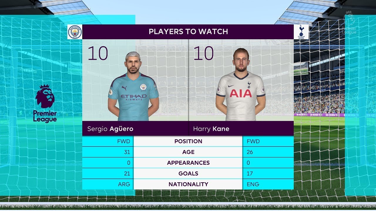 FIFA 20 Premier League 19-20 Manchester City vs Spurs  Gameplay PC