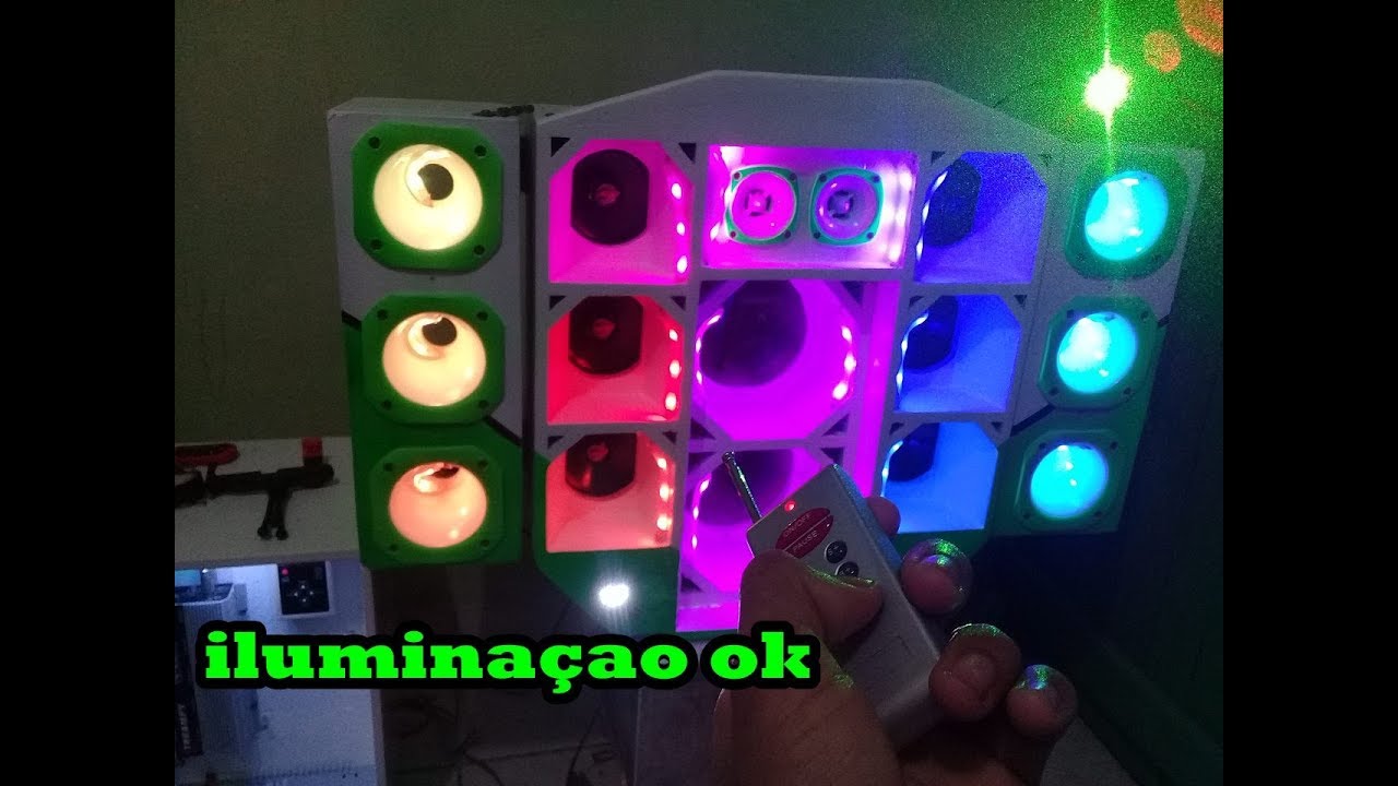 instalação part 2 iluminação completa led digital strobo e laser !!