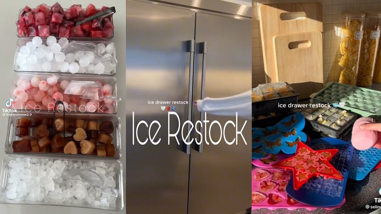 Ice Drawer Restock ASMR Satisfying Relaxing Video💚