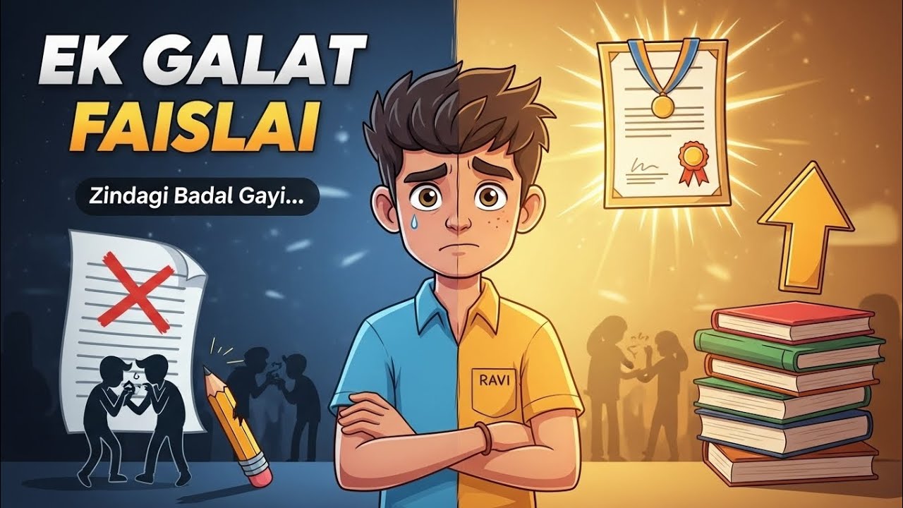 Ek Galat Faisla Ne Zindagi Badal Di 😢 | Moral Story #MoralStory#StudentLife#LifeLesson#EkGalatFaisla