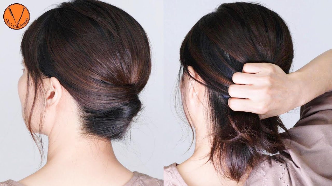 【短い髪】アメピン1本で簡単に留めるボブヘアアレンジ