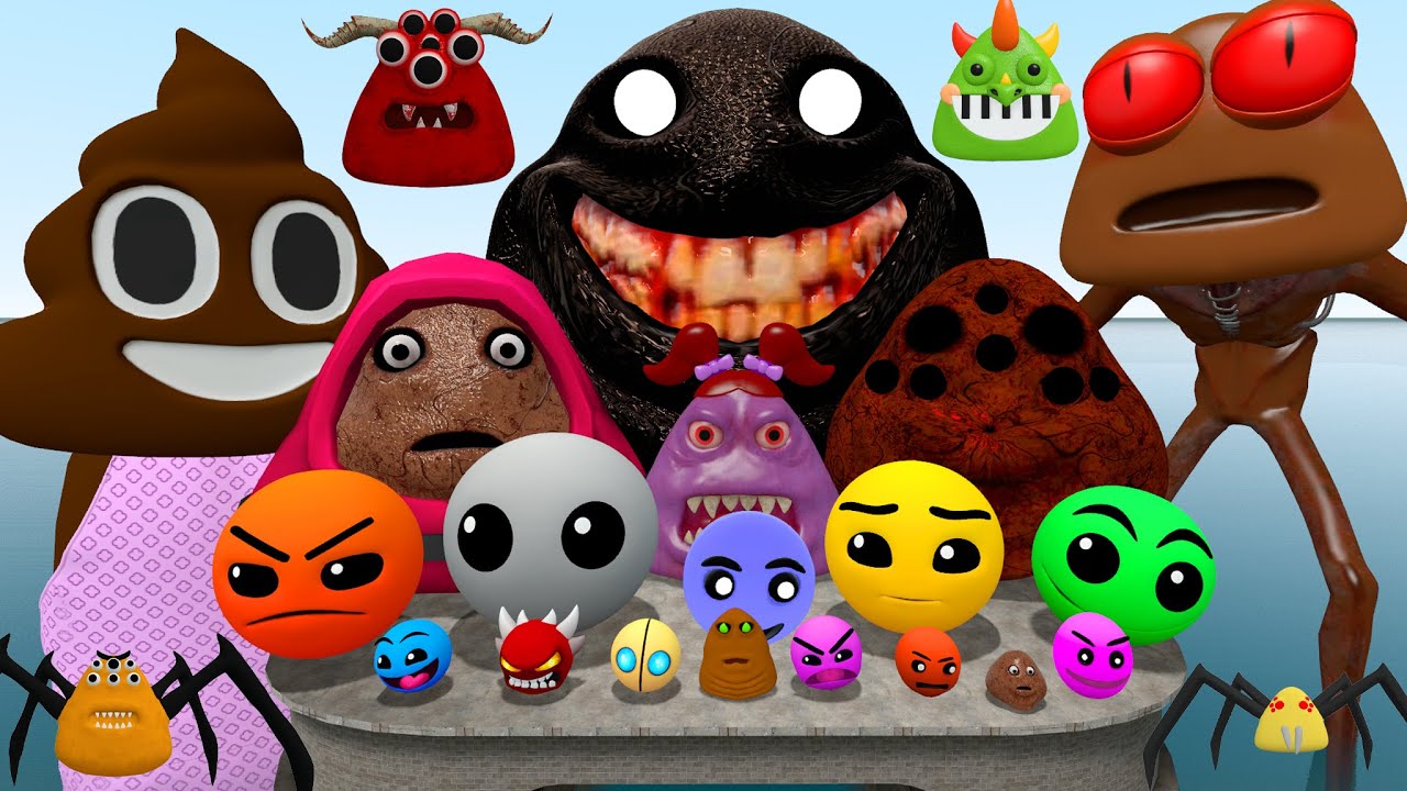 FLATWATER ALL 3D ROBLOX POU BOU'S REVENGE FAMILY И GEOMETRY DASH SPARTAN KICKING в Garry's Mod