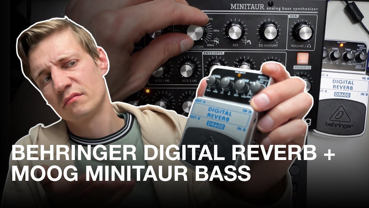 Behringer Digital Reverb + Moog Minitaur (no talking) SoundToys SpaceBlender, Ableton Hybrid Reverb