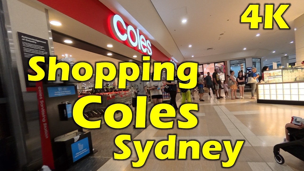 Shopping Coles, Sydney, Australia - 4K