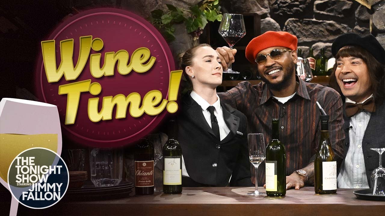 Wine Time with Saoirse Ronan and Carmelo Anthony | The Tonight Show Starring Jimmy Fallon