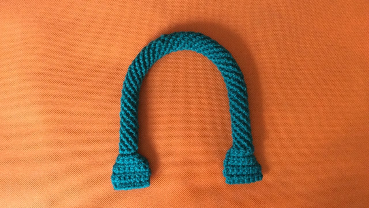 How to crochet a spiral rope bag handle | purse handle crochet tutorial for beginners
