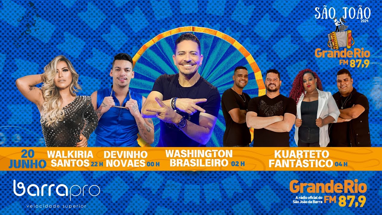 SJ da Barra - Walkyria Santos - Devinho Novaes - Washington Brasileiro - Kuarteto Fantástico 20/06
