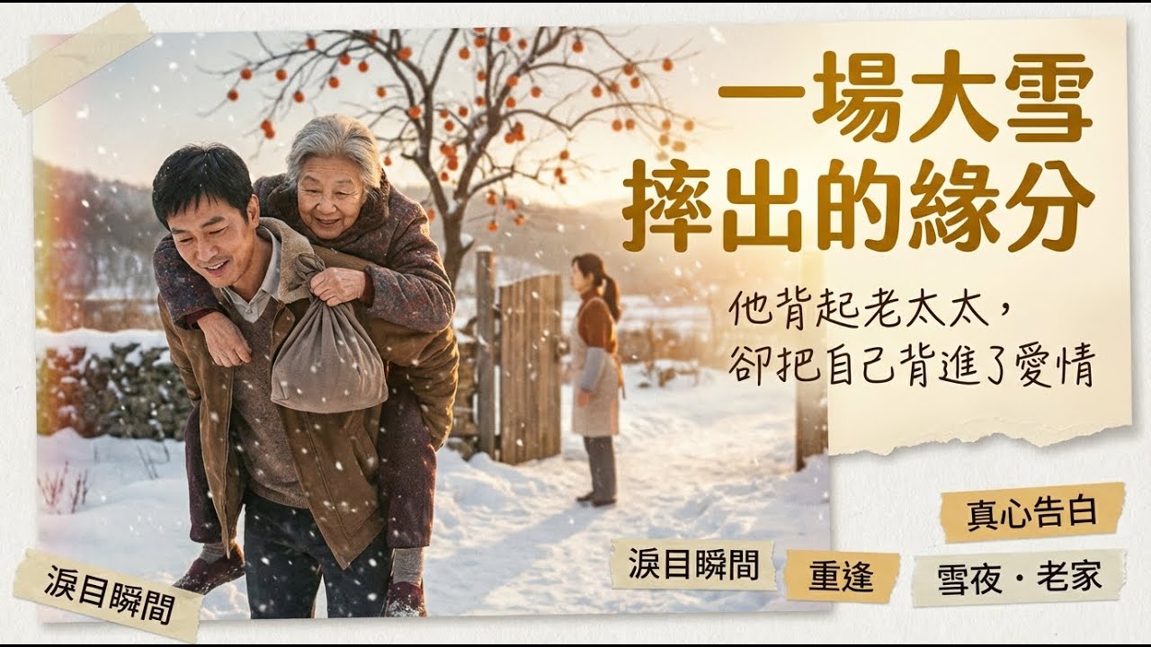 一场大雪摔出的缘分：他背起老太太，却把自己背进了爱情