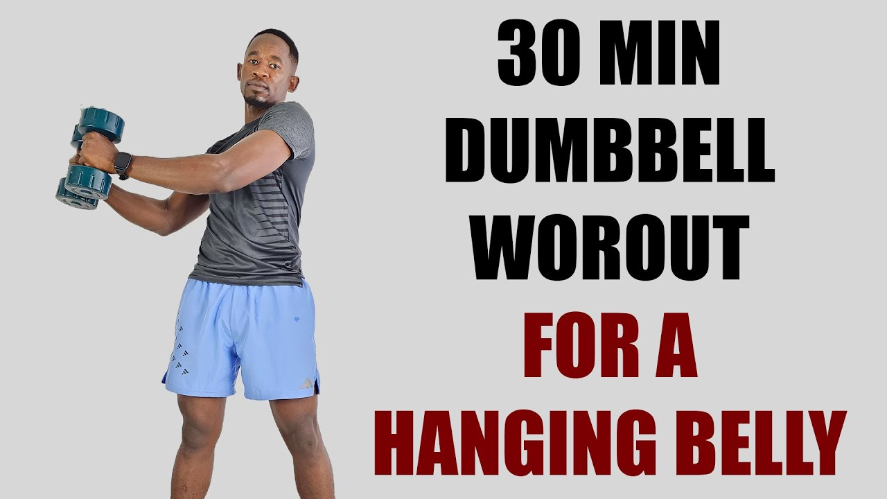 30-Minute Full Body Dumbbell Workout for A Hanging Belly (3kg Dumbbells)🔥🔥🔥