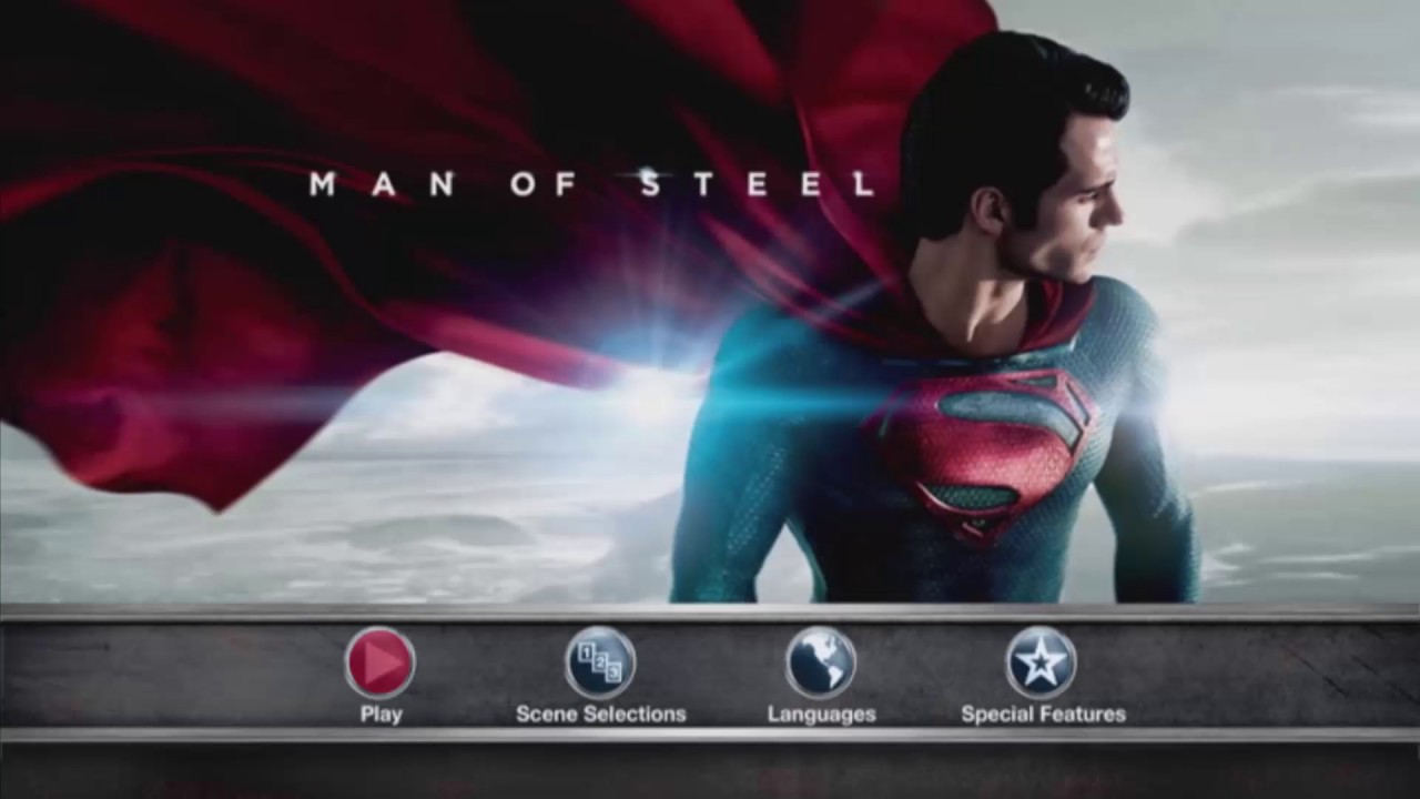 Man Of Steel Menu DVD HD (2013)