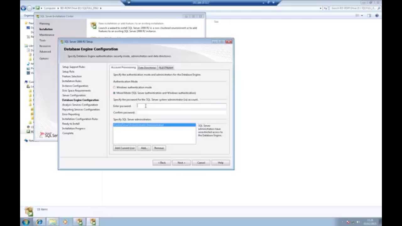 How to Install MS SQL Server 2008 R2 on Windows 7