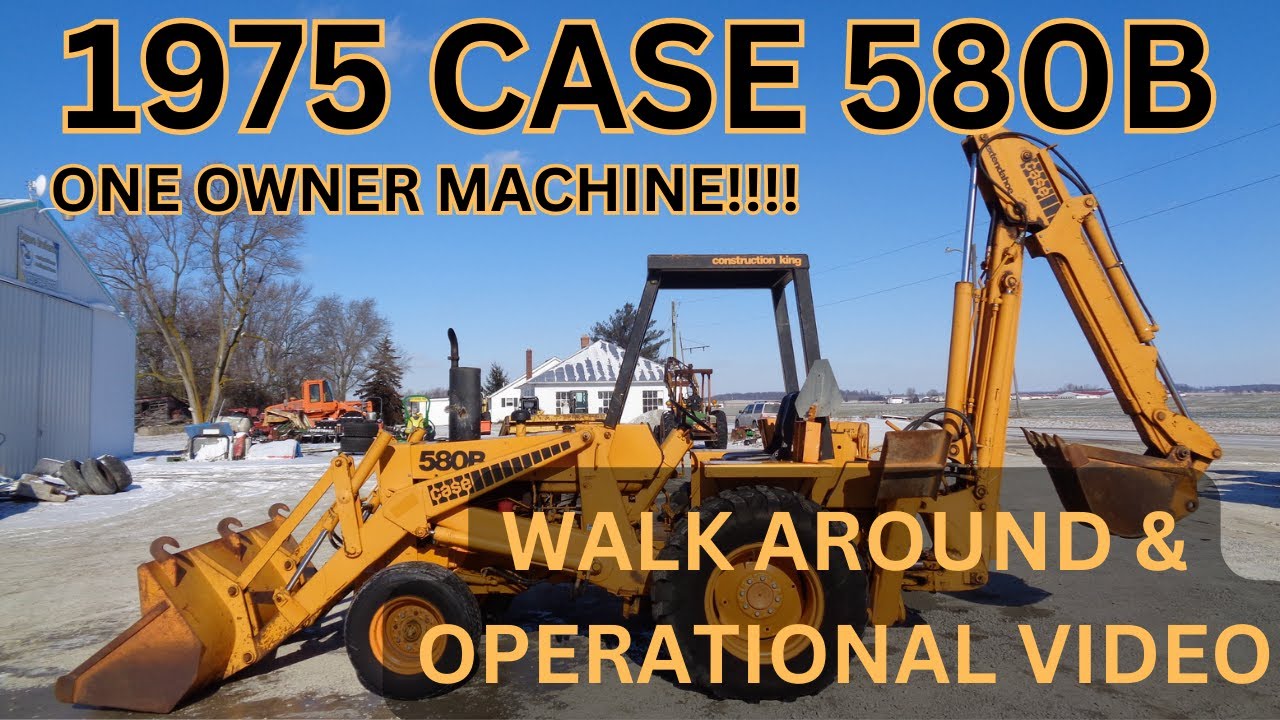 1975 Case 580B Loader Backhoe Walk Around & Operational Video     $18,900