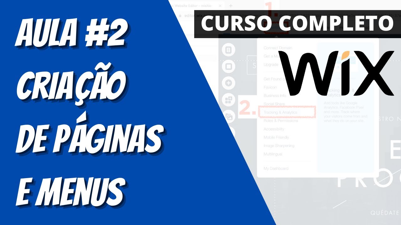 CURSO COMPLETO WIX #2 - Criação e Edição de Menu e Páginas