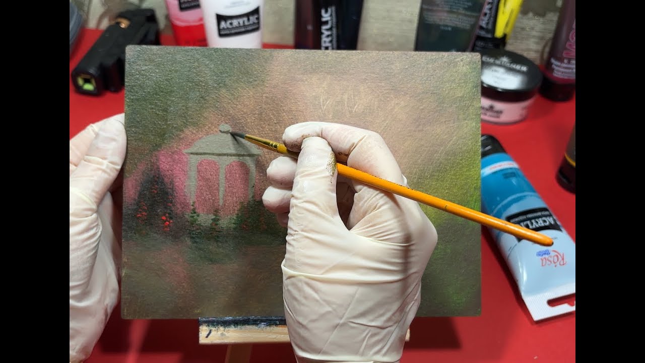 Acrylic painting for beginners, painting landscape,