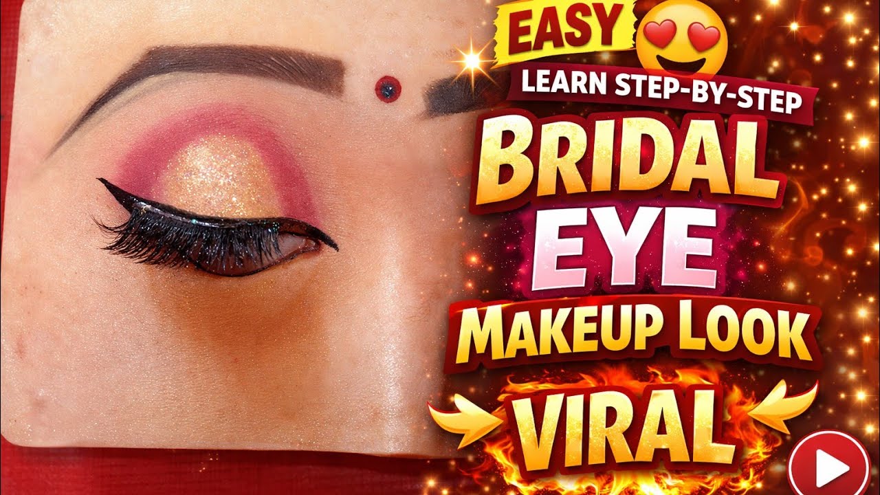 Bridal eye makeup look easy Eye Makeup step by step for beginners ✨👀