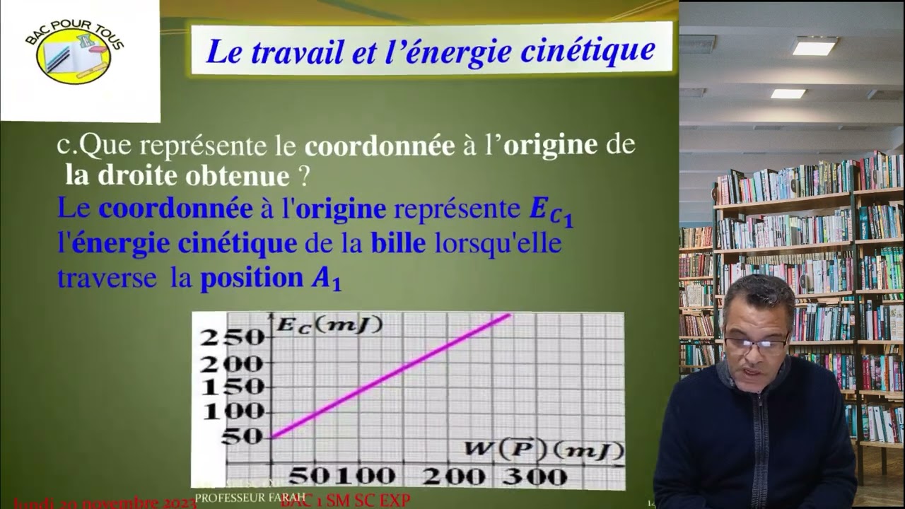 Le théorème de  l'énergie cinétique niveau bac 1