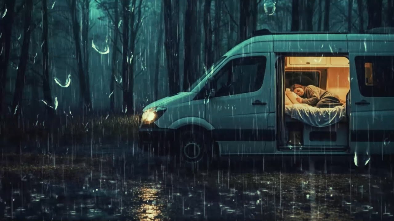Nice Rain in Car for Sleep | Gentle Raindrops on Ground Creating Deep Relaxation and Perfect Calm