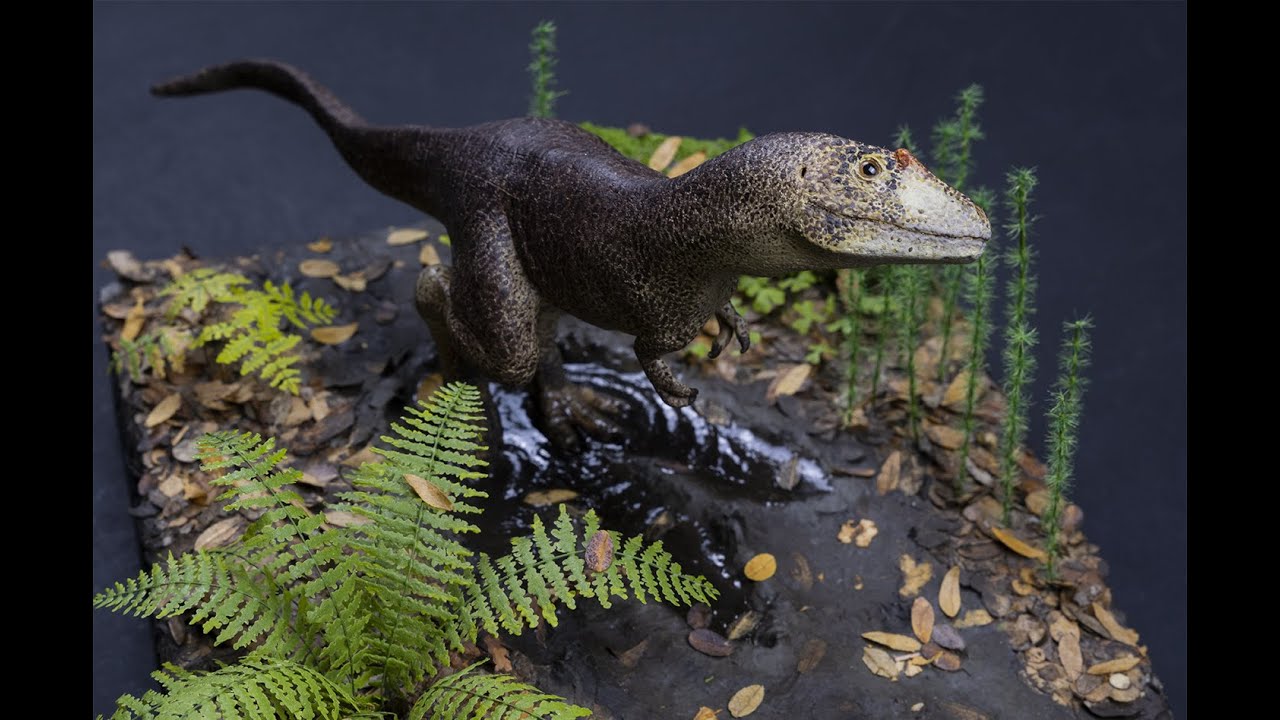 Nanotyrannus on a Forest Path | Dinosaur Diorama