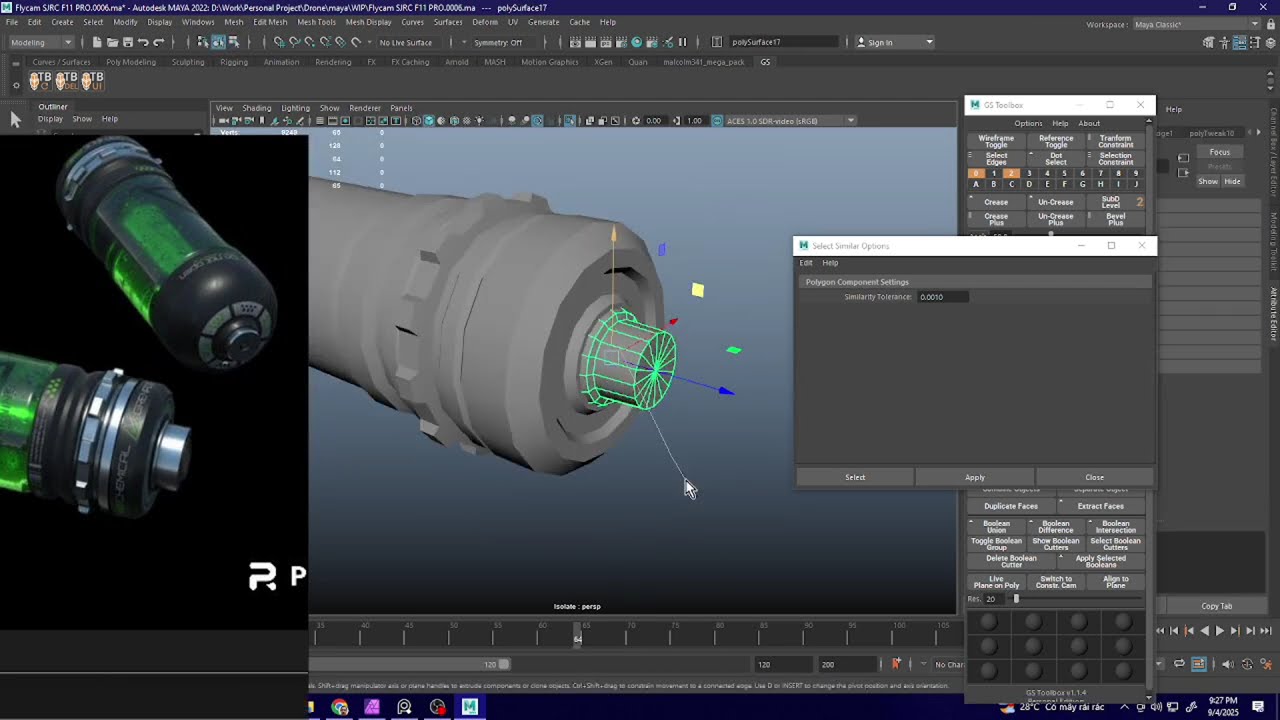 Modelling a 3D Sci-fi Capsule in Maya using Crease