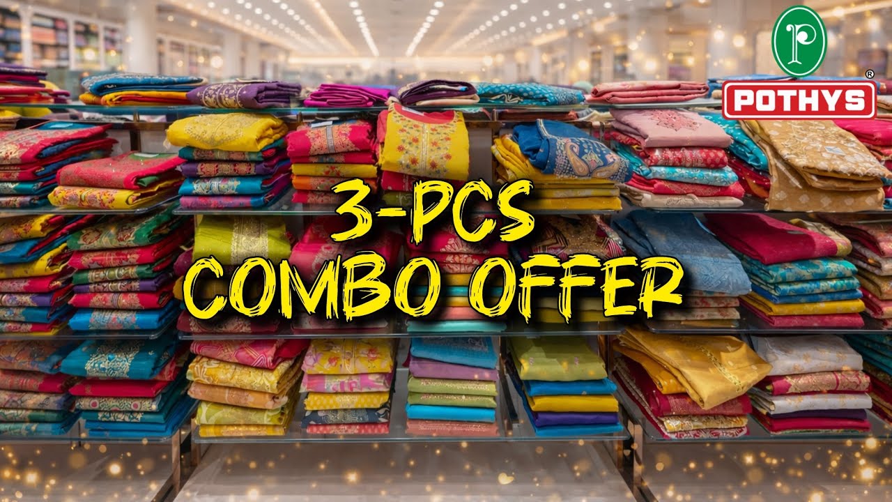 🛍️|Padi pothys 3 pcs combo offer || chudidhar material ￼👌🏻