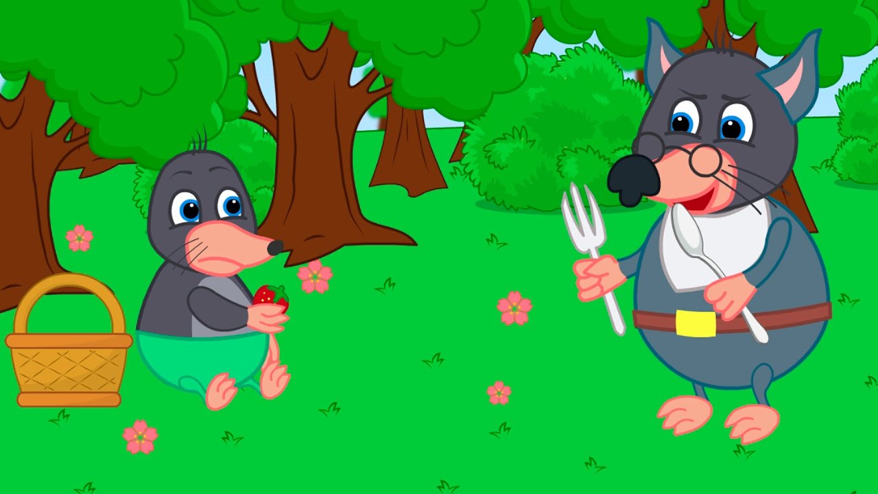 Benny Mole en Español - Lobo gris hambriento Dibujos Animados Para Niños