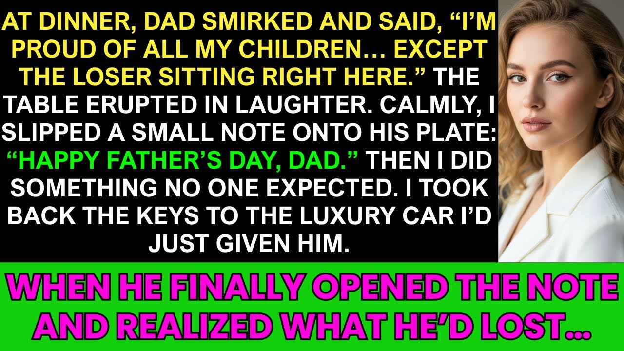 At Dinner, Dad Said He Was Proud of All His Children—Then Singled Me Out as the Loser