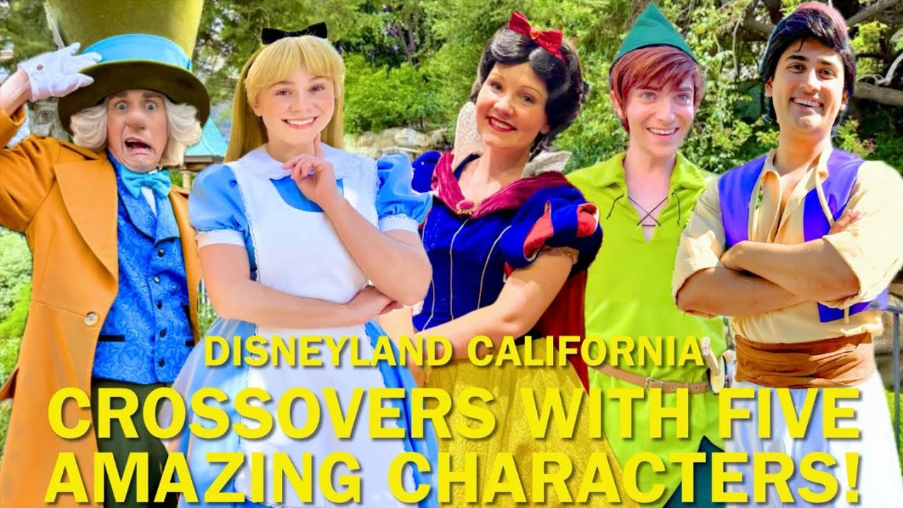 Snow White, Alice, Mad Hatter, Peter Pan & More: CROSSOVERS with 5 Disneyland Characters! #disney 