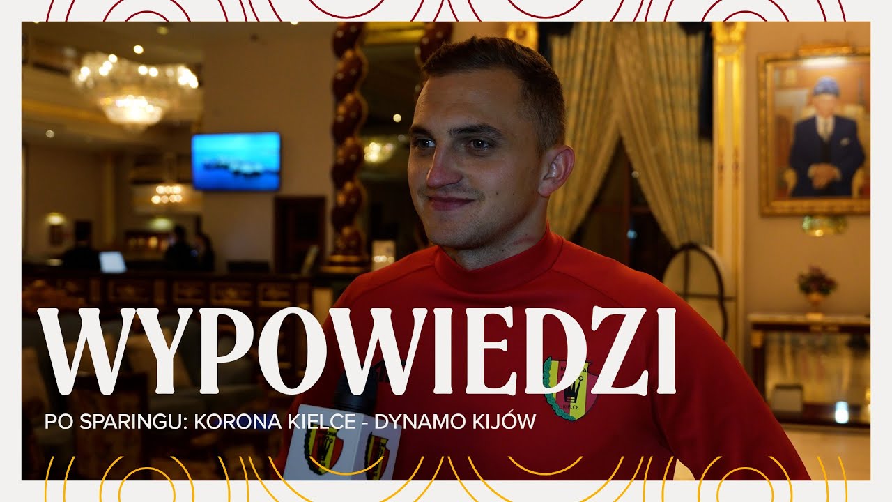Jacek Zieliński i Wiktor Długosz po meczu Korona Kielce - Dynamo Kijów (20.01.2025r.)