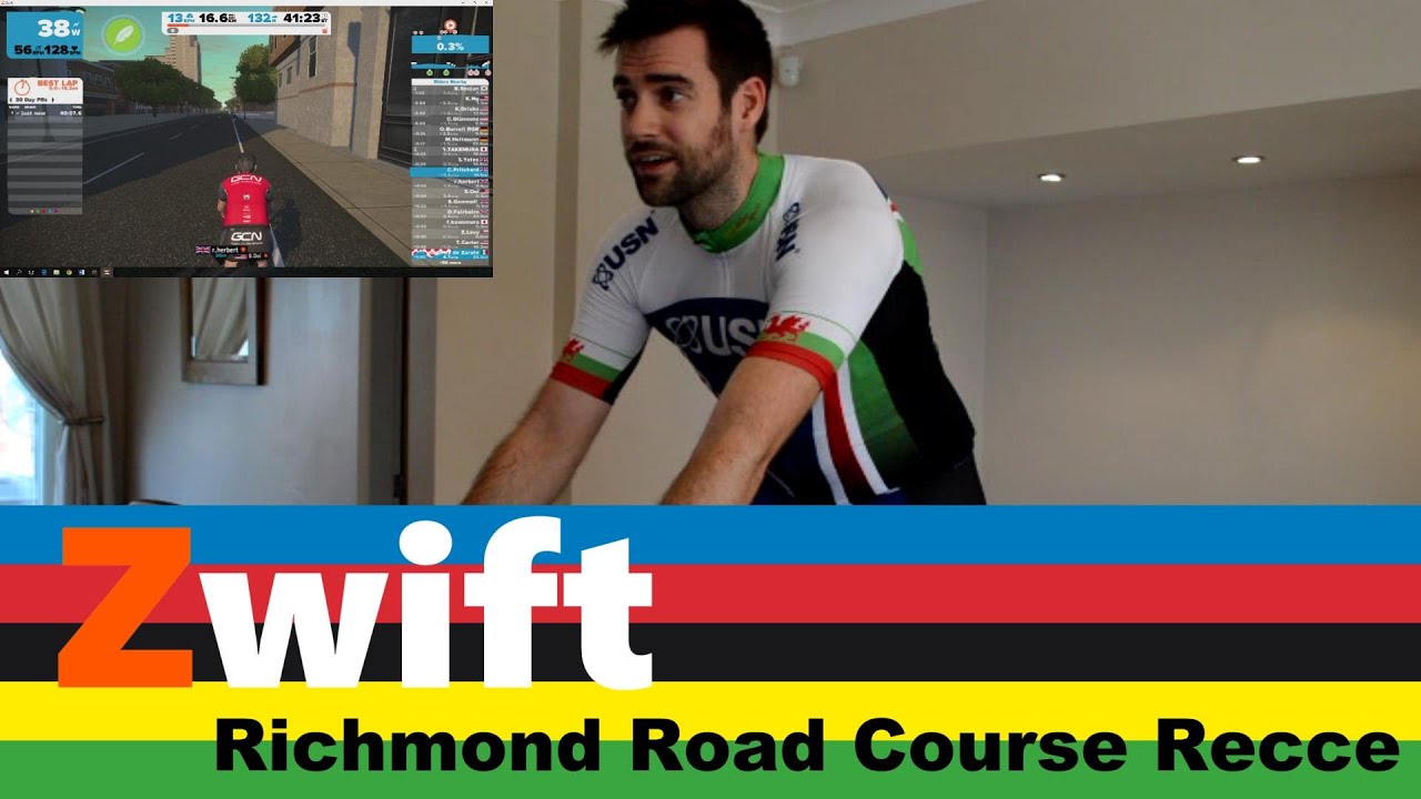 Zwift Richmond Road Race Worlds Course Reece