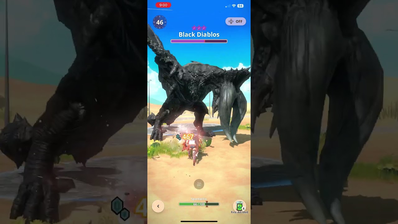 Lance makes black diablos stress free #lance #monsterhunternow #mhnow #diablos #gaming #games