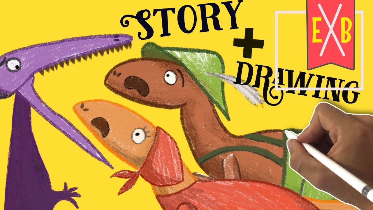 Dinosaur Storytime: Hansel and Gretel (dinosaur fairy tale + how to draw)